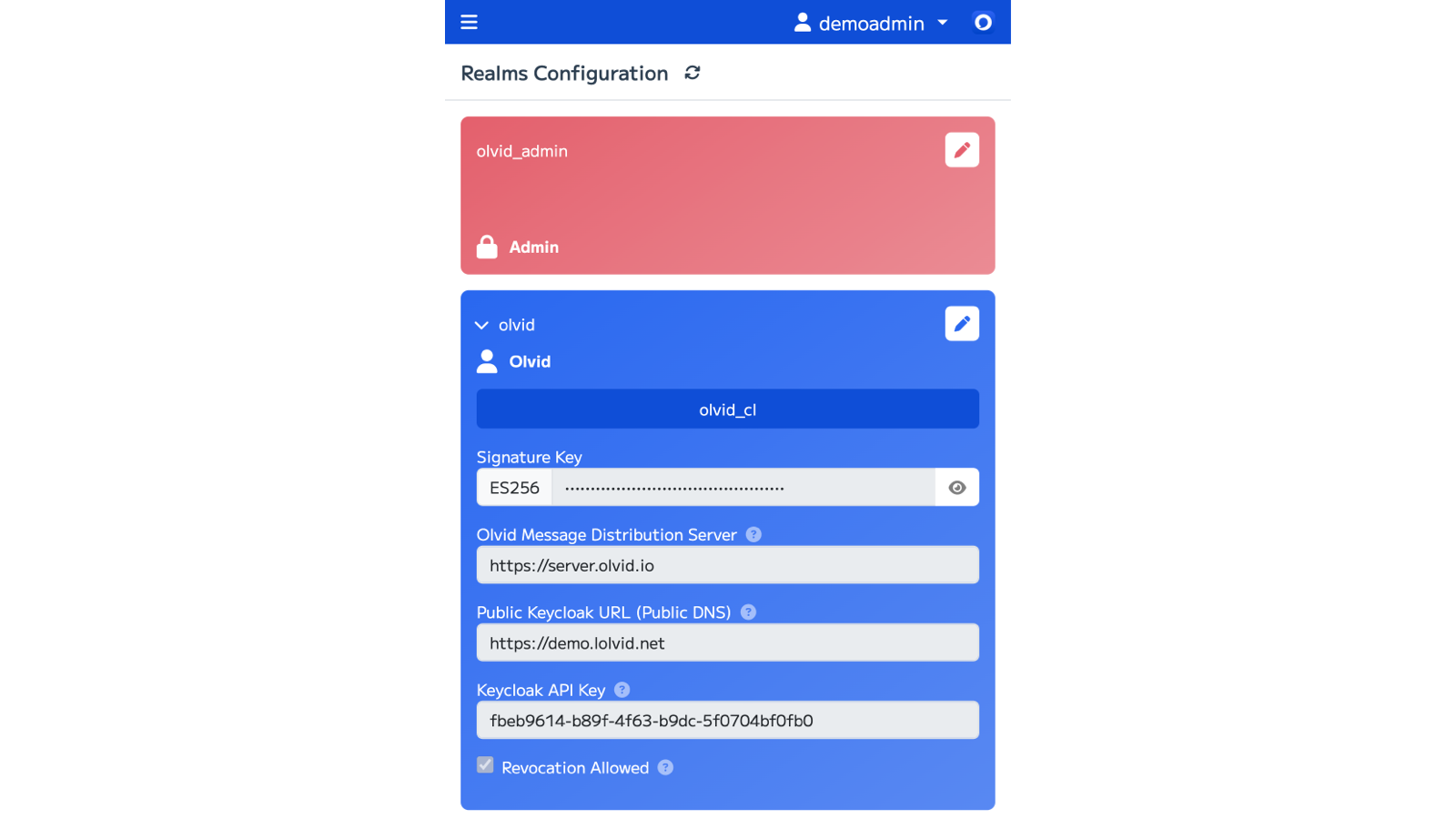 Olvid Management Console
