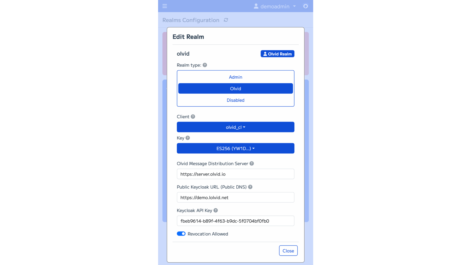 Olvid Management Console