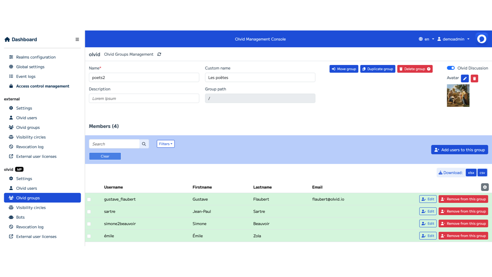 Olvid Management Console