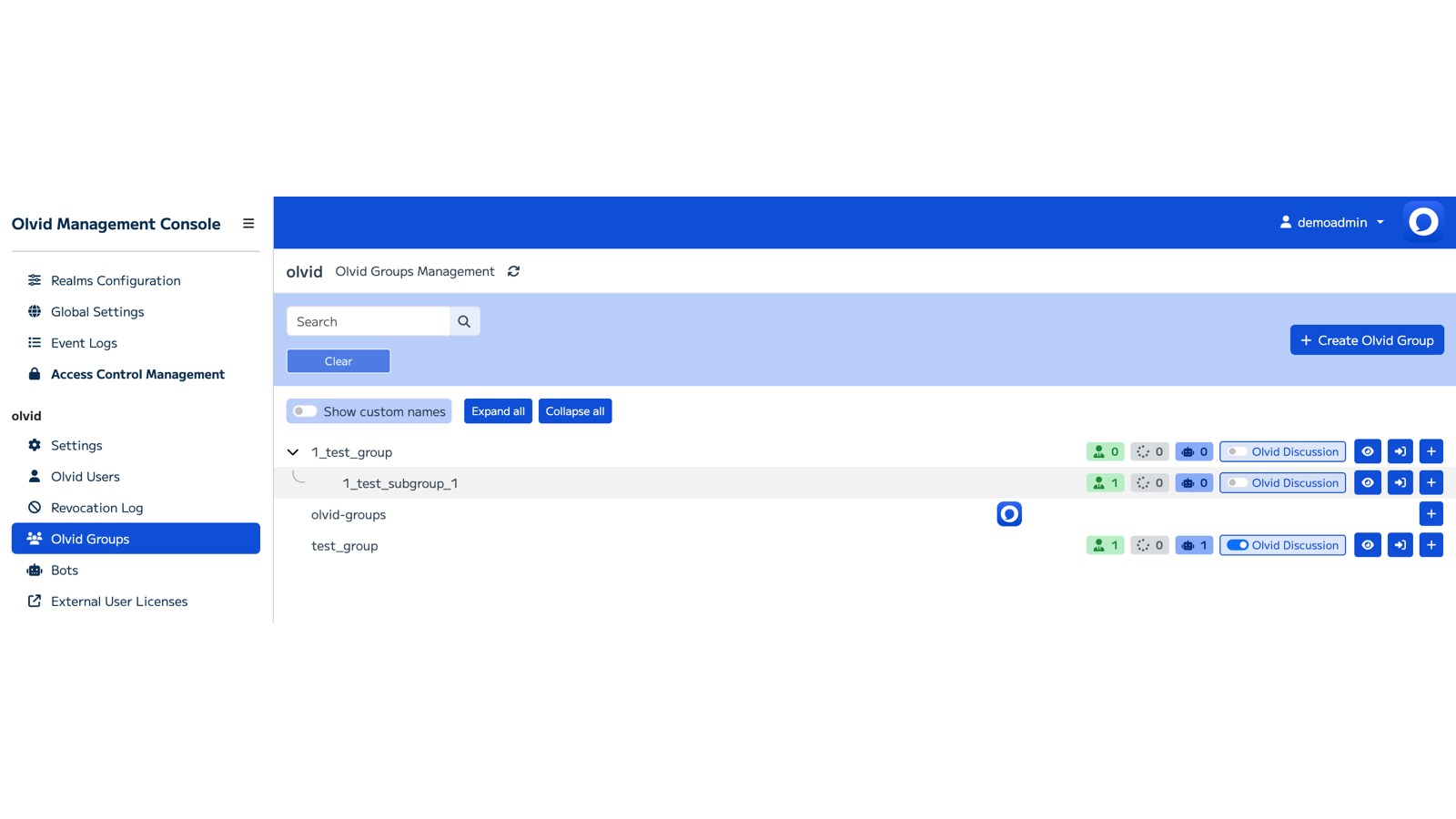 Olvid Keycloak Admin Console